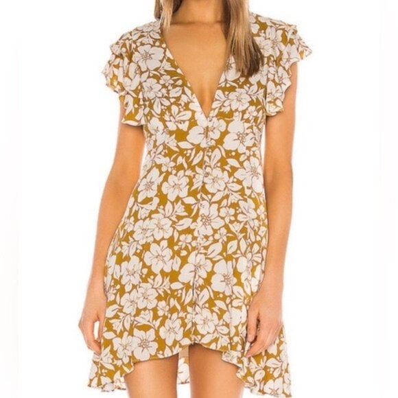 Tularosa Dresses & Skirts - TULAROSA Marshall Dress in Marigold Floral xs
